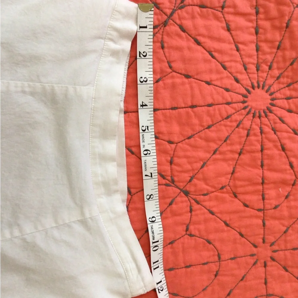 Linea by Louis Dell'Olio White Midi Skirt with Multicolor Floral Border